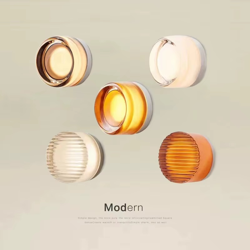 Modern Led Wall Lamp Acrylic Round Light Fixture Ac 85-265V for Bedroom Bedside Hotel Corridor Aisle Home Decor Lighting