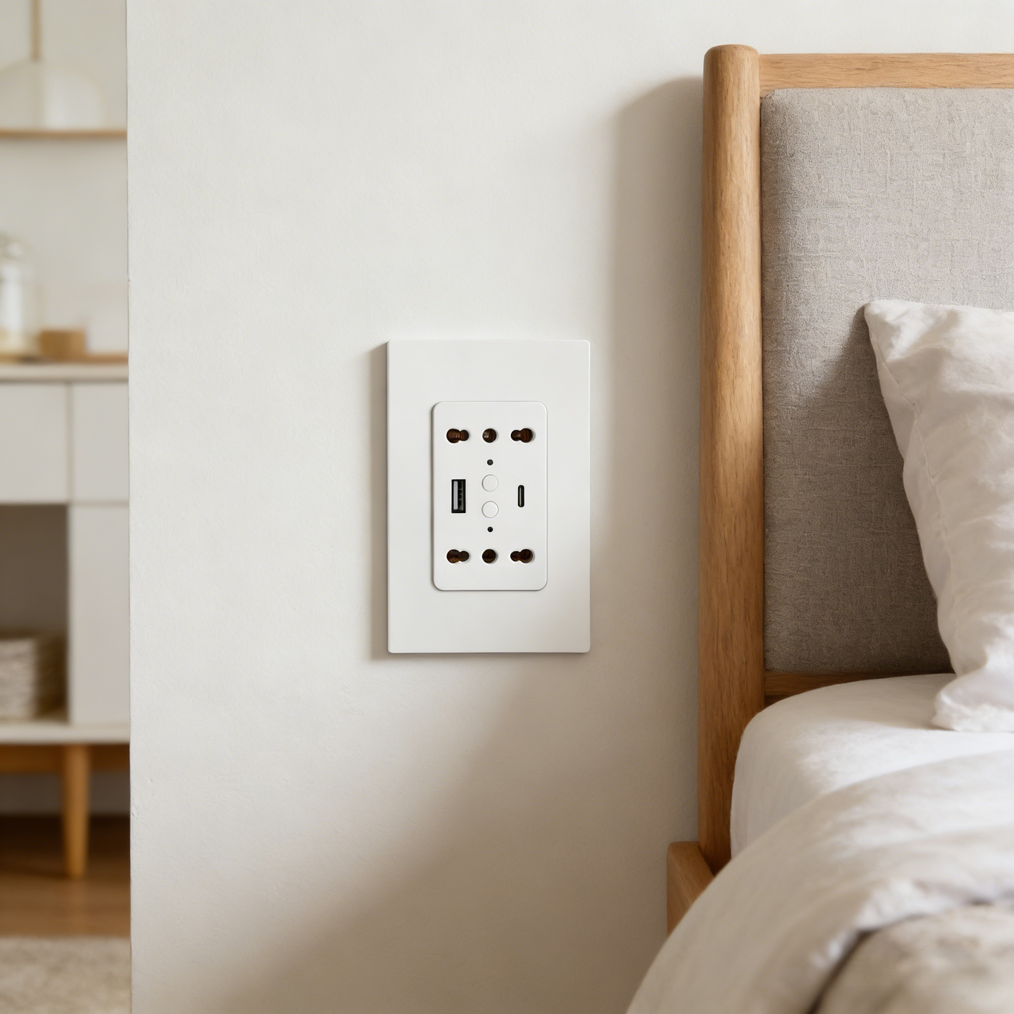 inteligente Wifi tomada de parede Pd20W Fast Charge para Us Home hotel escritório quarto inteligente Home Device com Ac Outlets Usb portas