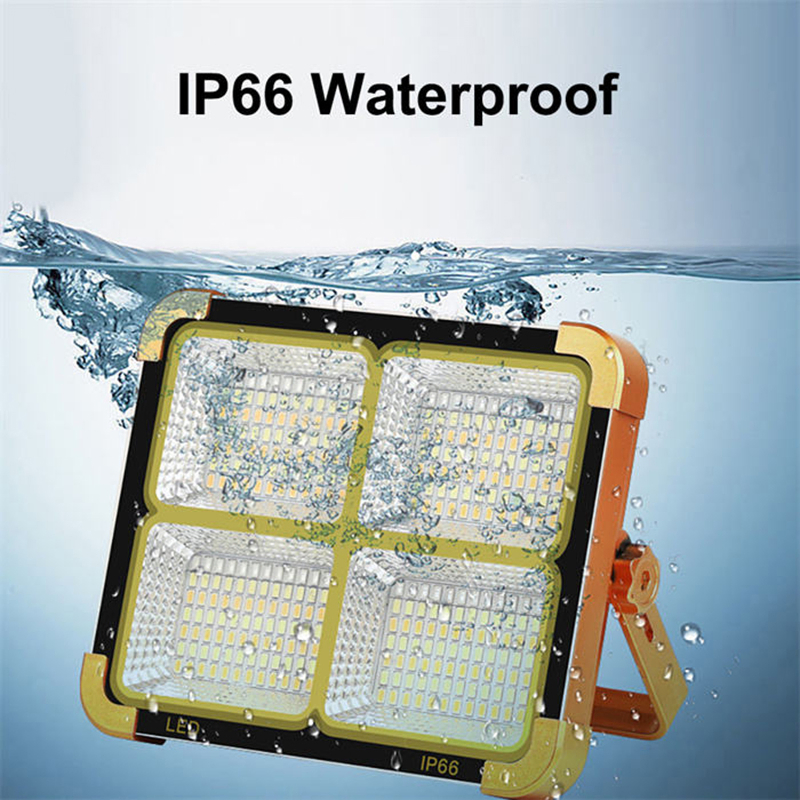 recarregável Solar Led refletor Ip65 à prova d'água Abs corpo Usb a Output para área externa Camping Night Market Emergency