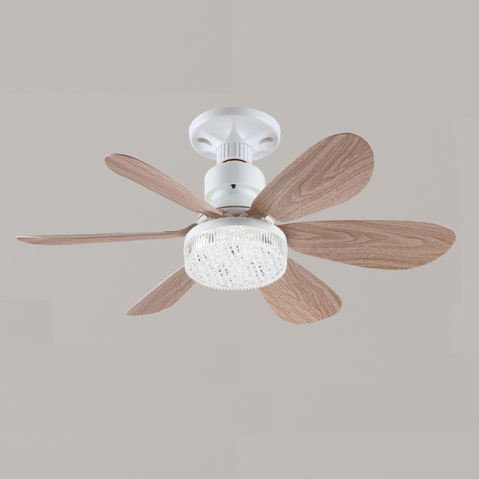 E27 Led teto Fan luminária 6 Blades 3 Speed Remote Timing dimerizável 3000K-6500K Quiet para casa quarto sala de estar hotel