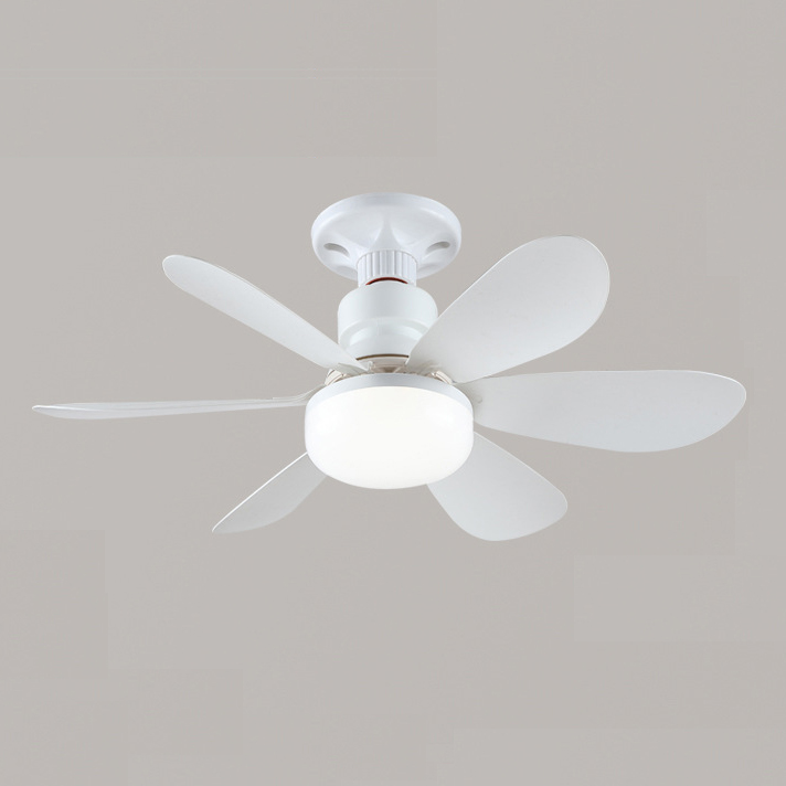 E27 tomada Led 6 Detachable Blades 3 Speed controle remoto Quiet dimerizável Fan luminária para quarto sala de estar cozinha Home hotel