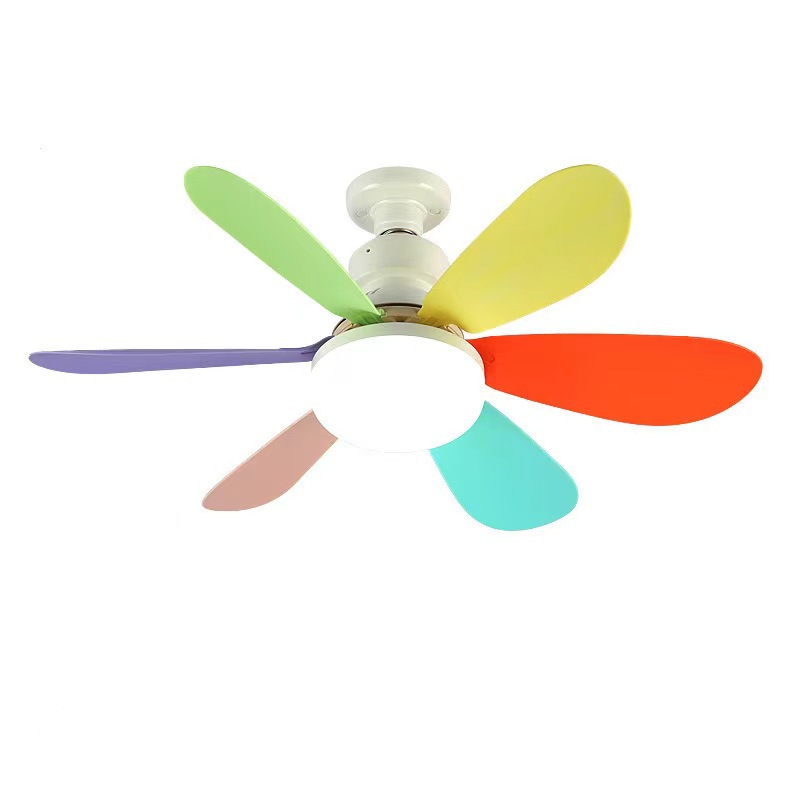 moderno E27 Led Fan luminária 6 Blades 3 Speed Remote Quiet dimerizável para quarto sala de estar Home hotel cozinha Decoration