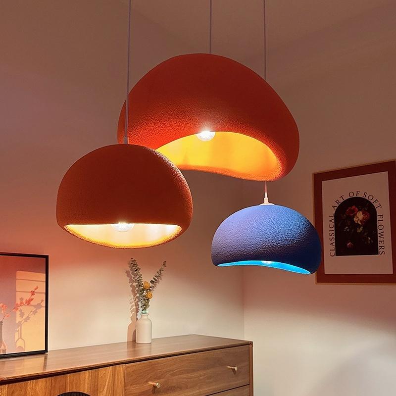 Cream Minimalist Irregular Cloud Shape E27 ajustável Hanging lâmpada luminária para Cafe bar Homestay sala de estar Interior Decoration