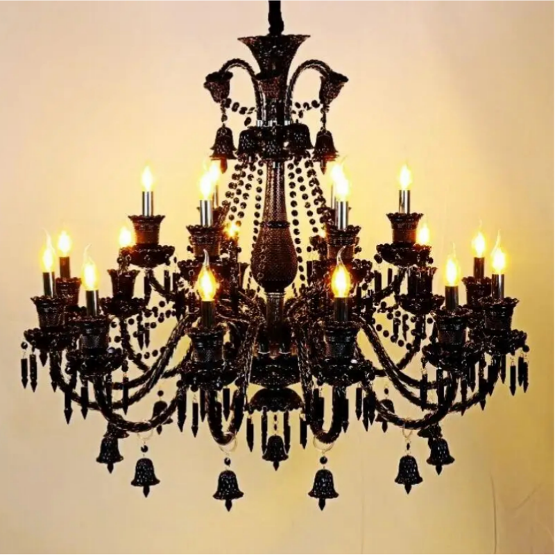 High End French cristal luminária de teto grande Duplex Villa Hollow Hall lustre interno Home comercial Project iluminação Supply