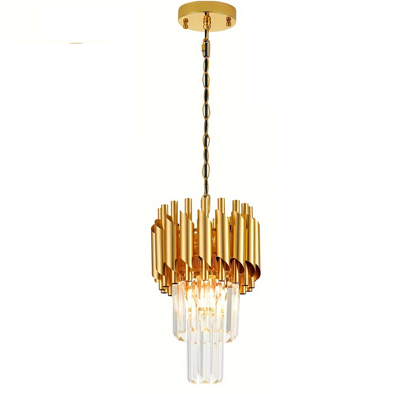 moderno Gold mini cristal lustre gota cozinha Room corredor, industrial