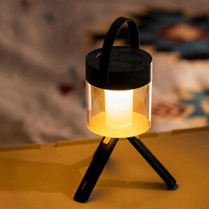 Camping Lantern With LED Electric Mosquito Repellent 3-Color Ambient Light & 5000mAh Emergency Power Bank For Outdoor Hiking