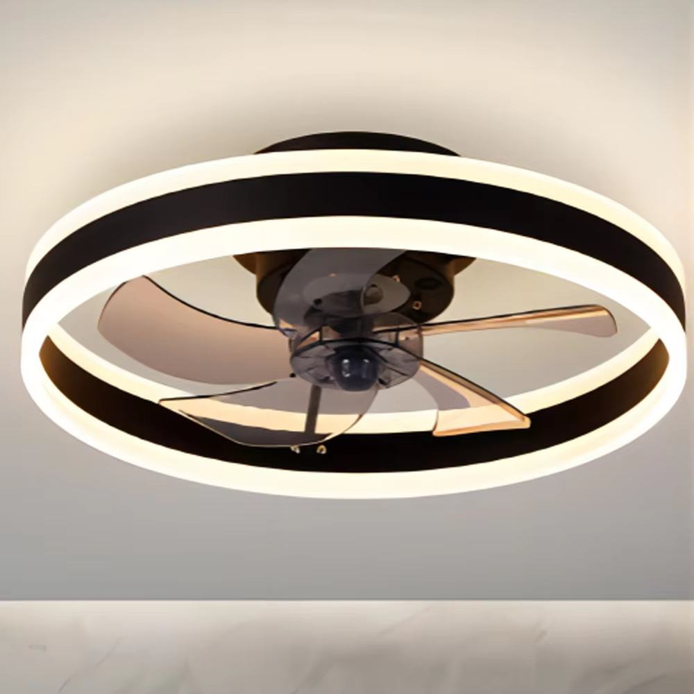 Cross-Border European 360-Degree Oscillating teto Fan luminária inteligente controle remoto para quarto sala de estar Dining Household