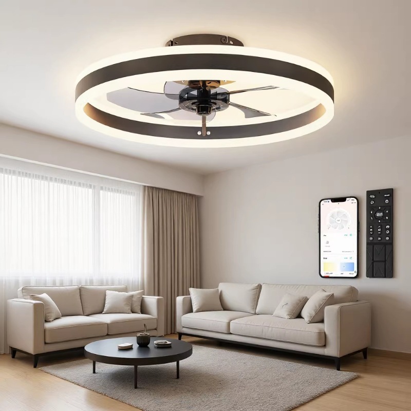 interno Decorative lustre teto Fan com Blades controle remoto LED luminária para quarto sala de estar Home Decoration