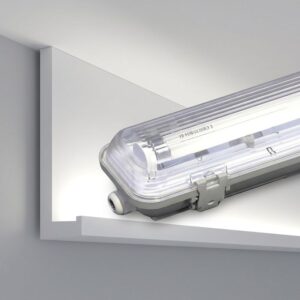 IP65 ETL Certified LED Tri-Proof Linear T8 Tube Light Fixtures 5-Year Warranty Dual/Single Panel for Farm Warehouse Applications