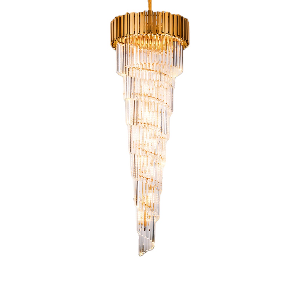 Post moderno Minimalist sala de jantar lâmpada Designer Model Room iluminação Villa Gold grande cristal lustre
