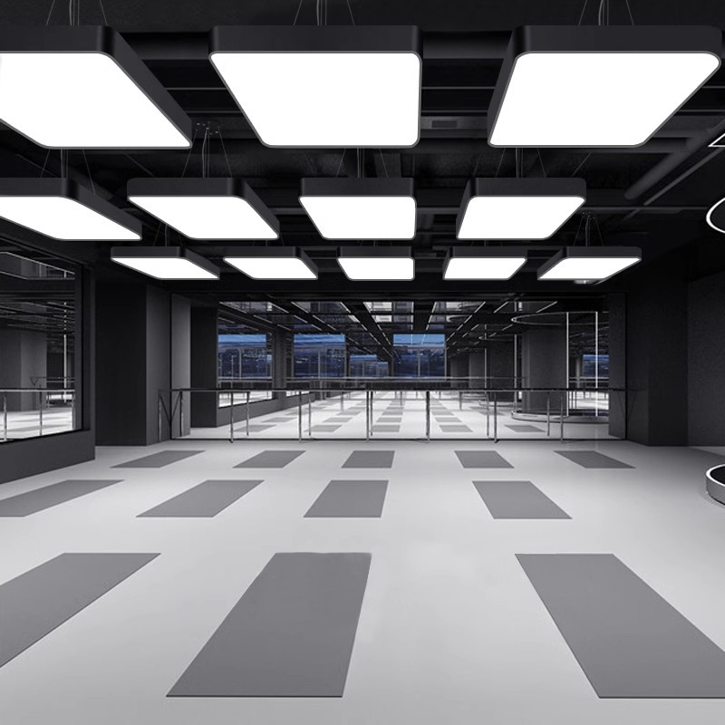 moderno Minimalist ferro LED pendente com quadrado Design 6000K para Studio escritório Malls Supermarkets Retail Stores