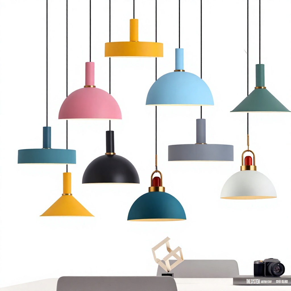 nórdico LED pendentes Metal Minimalist Hanging lâmpadas cozinha sala de jantar quarto bar Counter iluminação interna Home Decor E27