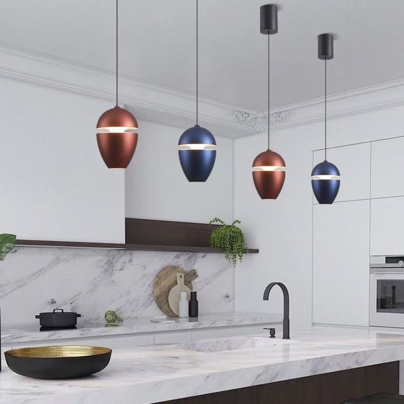 moderno simples alumínio bola pendentes nórdico estilo Hanging lâmpadas de teto para Cafe bar Decor preto White