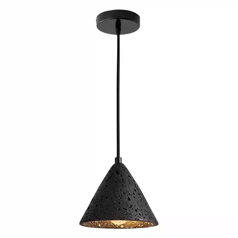 Japanese-estilo preto Resin LED altura ajustável Three-cor luminária pendente para quarto restaurante bar & Cafe iluminação