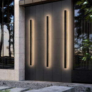 IP65 Waterproof Modern LED Outdoor Wall Light 6W 27W AC110 240V Long Linear Strip Wall Lamp 3000K 4000K 6000K Garden Villa Porch