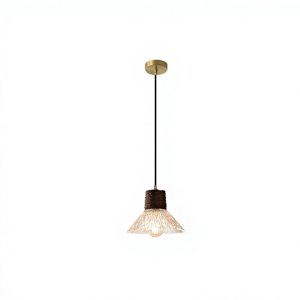 Ming-Qing-estilo Nanyang-inspired Warm White pendente suspenso lustre para restaurante bar Island Counter Walnut acabamento