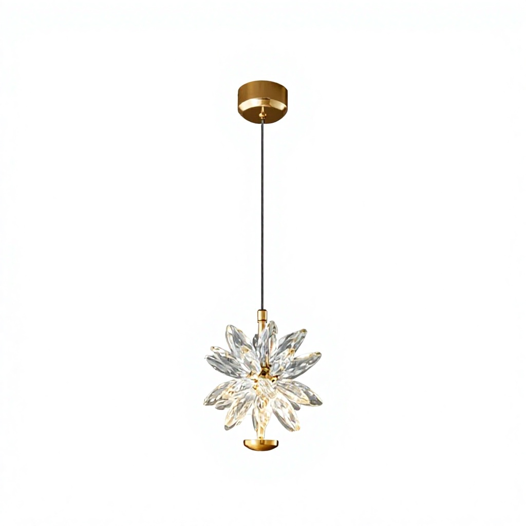 luminária-Luxury French-estilo cristal e ferro LED luminária pendente com Long Hanging Wire para área interna quarto Entryway & arandela