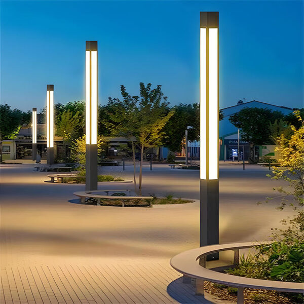 New Solar externo ferro Garden Landscape iluminação IP65 High Pole luminária pública 2M LED