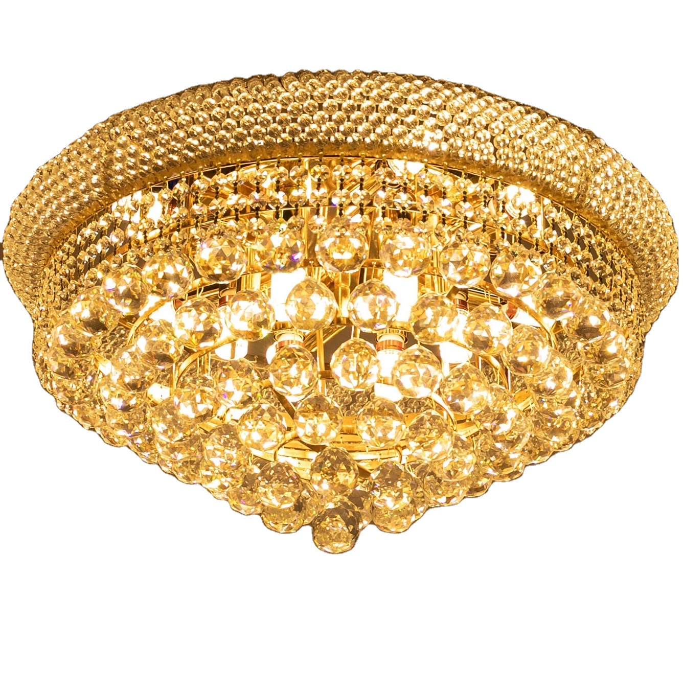Double Spiral cristal lustre luminárias Clear K9 cristal Elegant gota LED luminárias de teto embutir pendente luminária