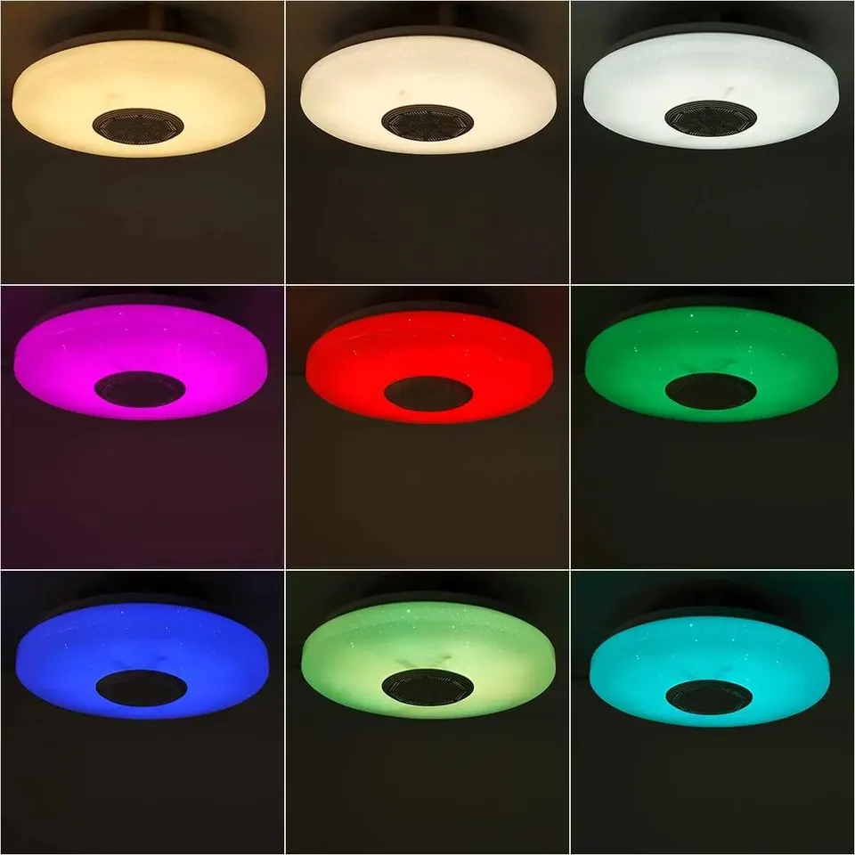 moderno LED luminárias de teto RGB dimerização APP para controle remoto AC220V 52W/36W inteligente iluminação residencial