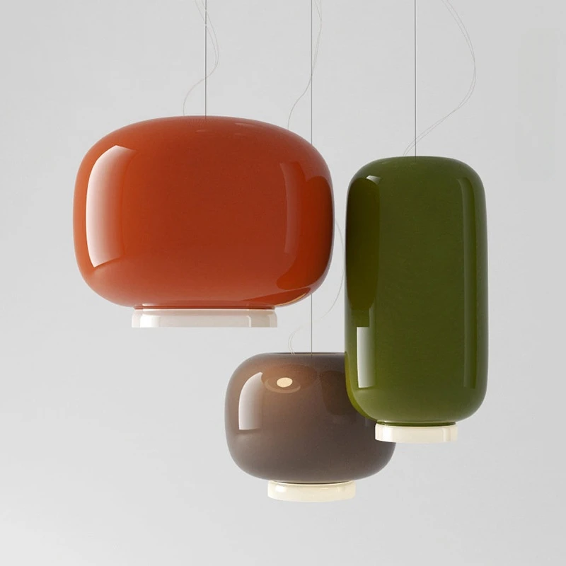 moderno Original cor Glass LED lustre Universal Voltage Designer restaurante pendentes para Studies Bedside Areas Cafes