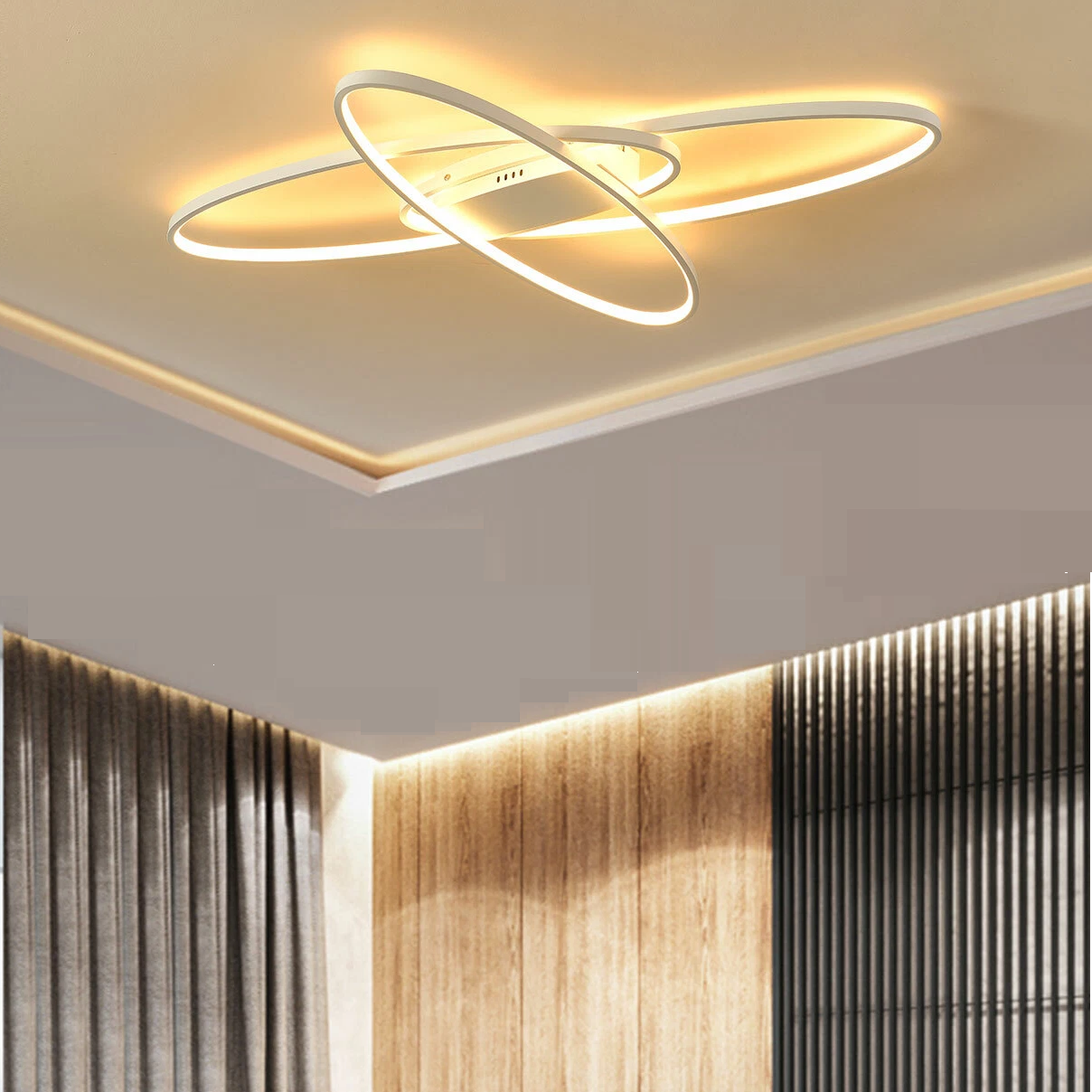 Geometric LED luminária de teto sala de estar lustre embutir lâmpada luminária