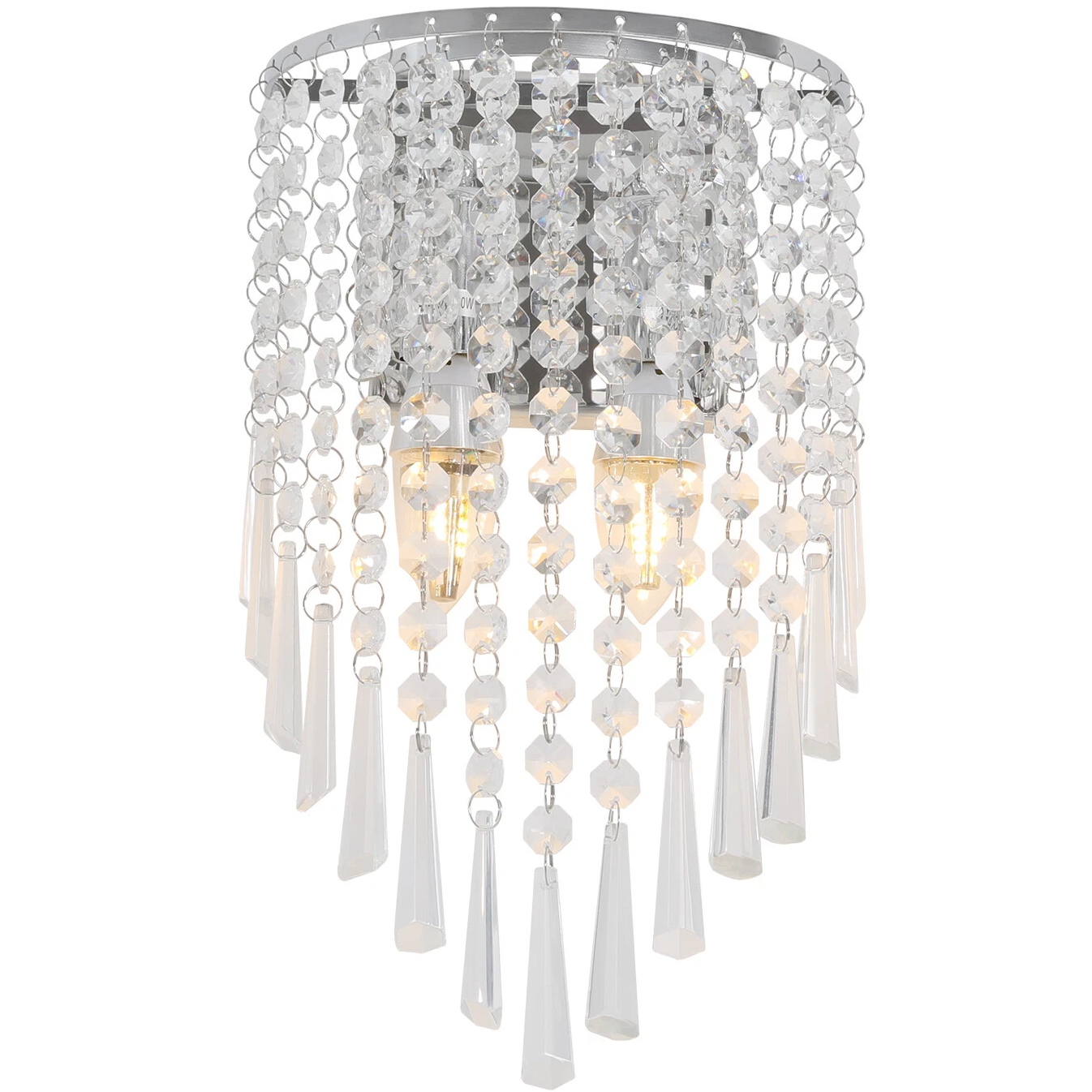 cristal luminária de parede Wall luminária com E14 lâmpada Holder Wall Mount luminária