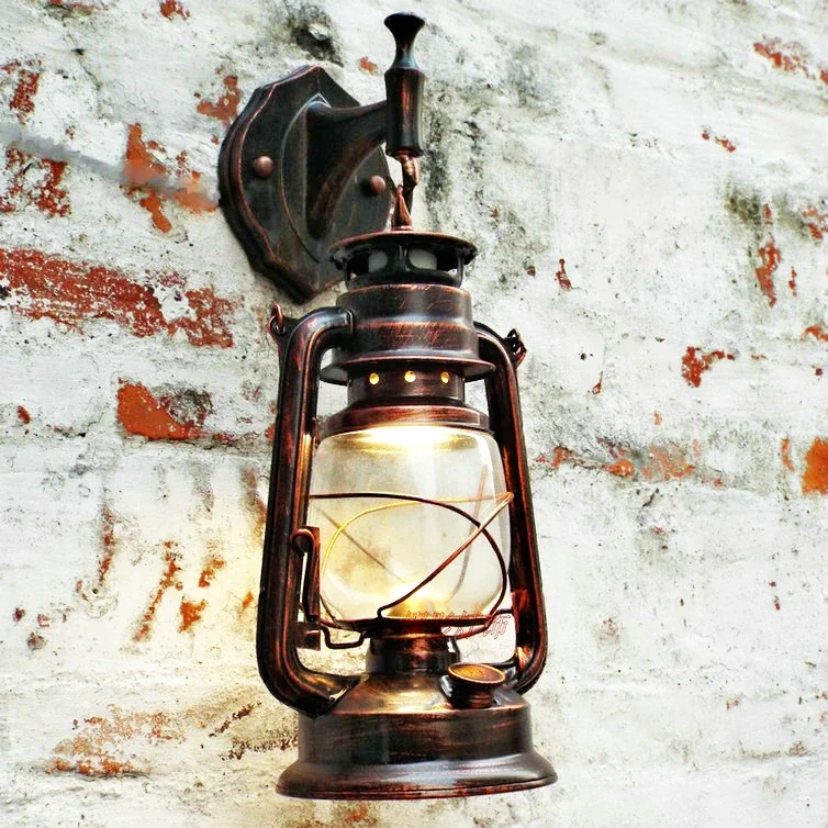 Retro European Clear Glass Wall Lamp with Knob Switch LED Lights for Beside Use in Bar Coffee Shop Bathroom Home
