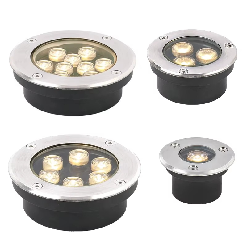 Ultra-thin IP67 Garden In-ground embutido de solo Slim Low-profile LED externo à prova d'água embutido Stainless Steel iluminação