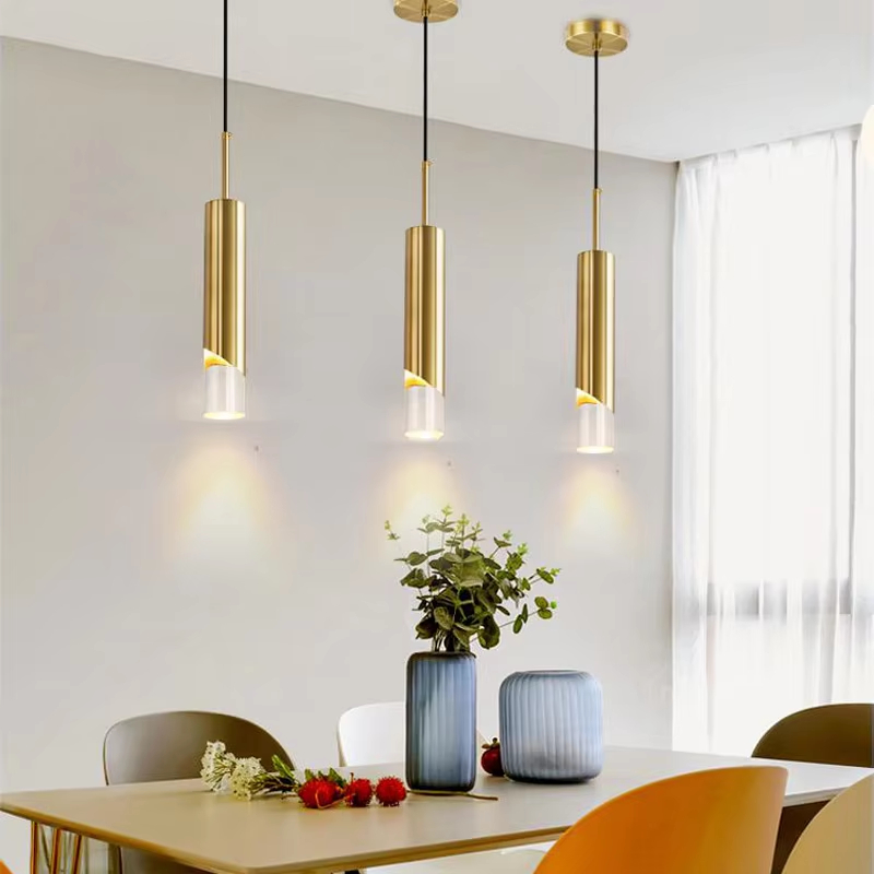 LED pendente sala de estar sala de jantar restaurante quarto Bedside moderno Home Decoration Suspension lâmpada Gold