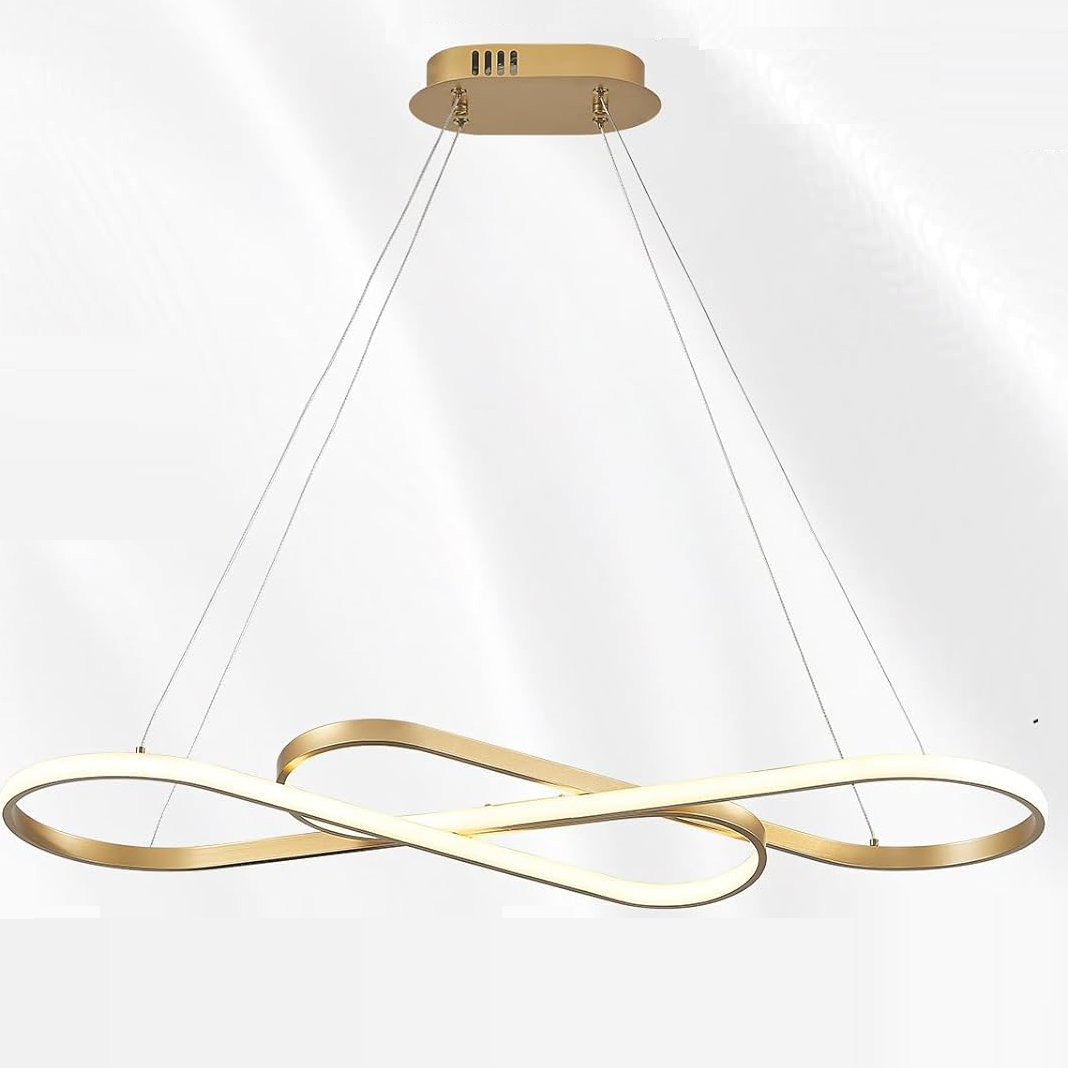 moderno LED lustre Gold dimerizável LED pendente para sala de jantar luminária Over Table moderno cozinha Island iluminação
