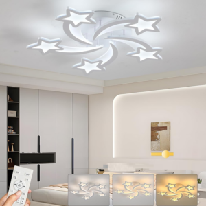 Led Ceiling Lights,50W Flush Mount Ceiling Light Fixtures Luminaire Plafonnier,5 Stars Ceiling Lamp