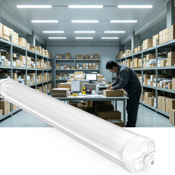 LED Tri-Proof Vapor Tight Fixture CE ROHS 125LM/W 18W 36W 45W IP65 Linkable Long Lifespan LED Tri Proof Light for Workshop