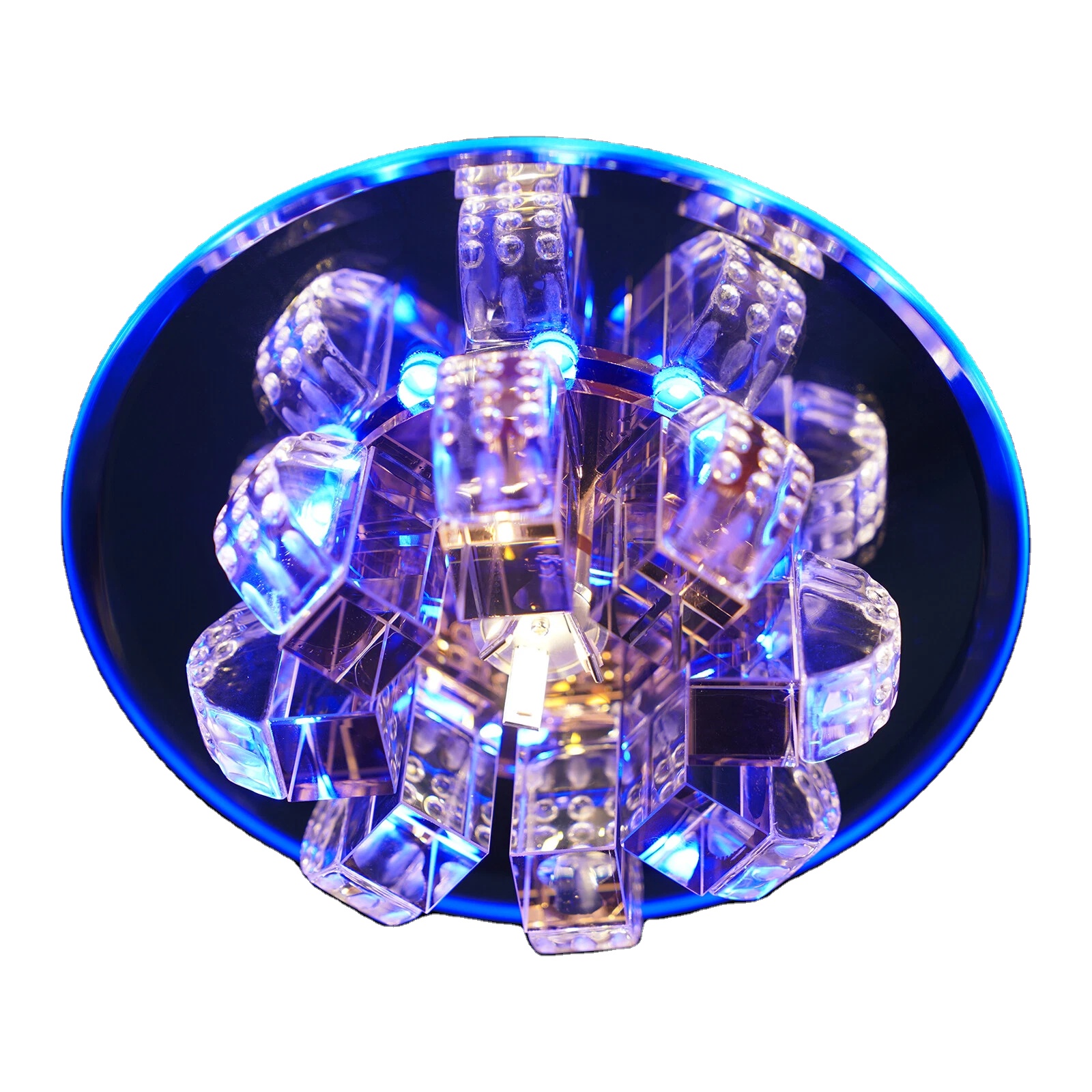 moderno cristal LED lâmpada de teto embutir lustre sala de estar luminária