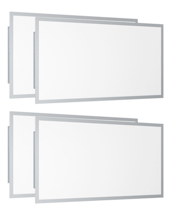 Romanso 40W 72W 130Lm/W ETL CETL 2x4 FT CCT Selectable 0-10V Dimming LED Ceiling Flat Panel Light for Supermarket
