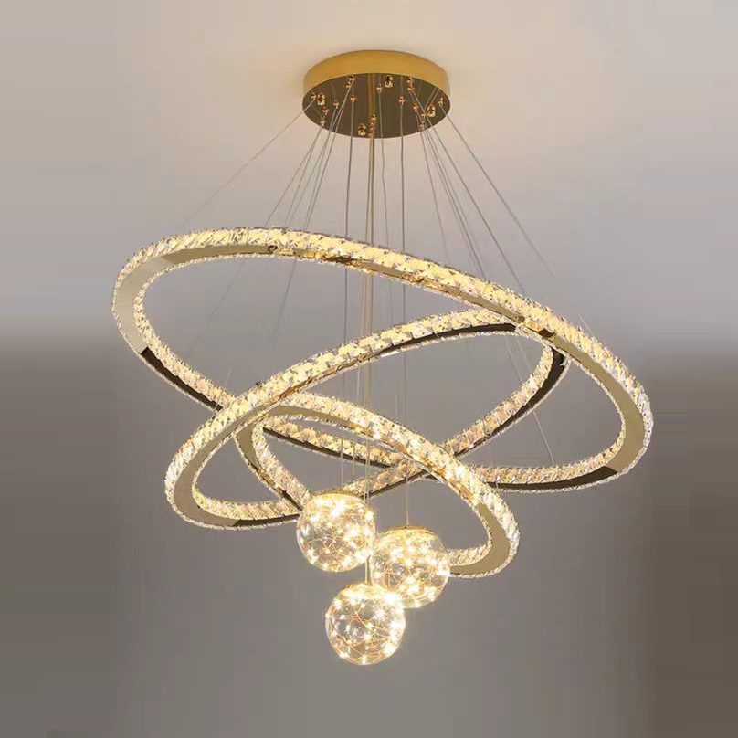 LED cristal luminária de teto Moon Star lâmpada lustre Kid Room iluminação luminárias