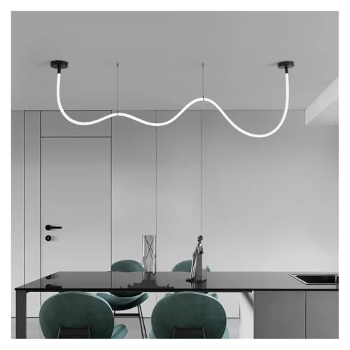 moderno flexível Silicone LED pendente Minimalist linear Hanging lâmpada DIY Design para sala de estar Creative lustre