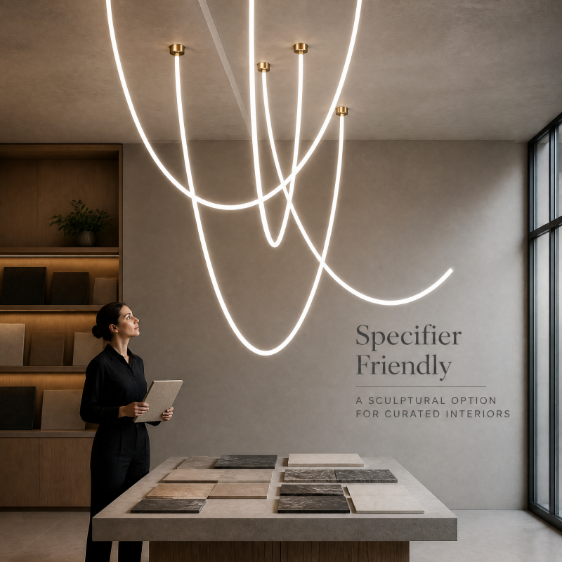 Modern LED Pendant Light Flexible Silicone Linear Hanging Lamp Chandelier For Kitchen Island Bar Cafe Restaurant Decor
