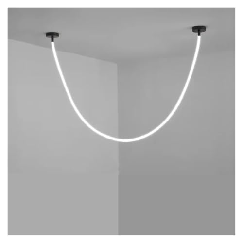 nórdico estilo sala de estar LED pendente flexível Silicone linear Hanging lâmpada para Interior Minimalist DIY Design luminária