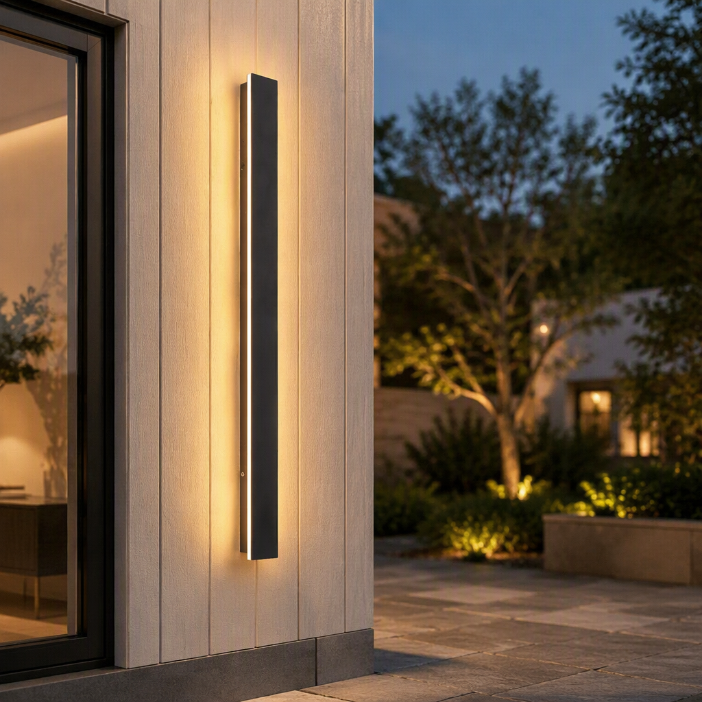 Long Strip LED Wall Light Outdoor Waterproof IP65 Modern Minimalist Sconce Villa Courtyard Garden Exterior Wall Mounted Lamp