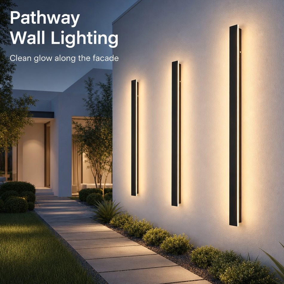 moderno nórdico IP65 à prova d'água Strip iluminação LED linear lâmpada para teto Home Decor sala de estar quarto corredor Interior luminária