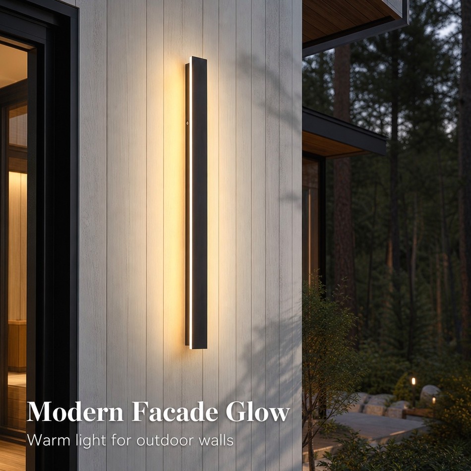 moderno nórdico linear fita LED IP65 à prova d'água iluminação para Wall teto Decor sala de estar quarto corredor Interior Home