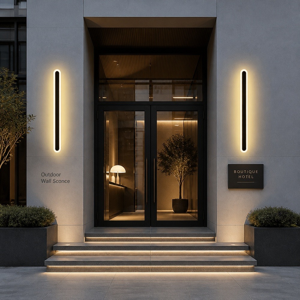 moderno externo LED Wall luminária à prova d'água IP65 para Garden varanda Villa Courtyard Exterior iluminação residencial Wall Mounted luminária Decor