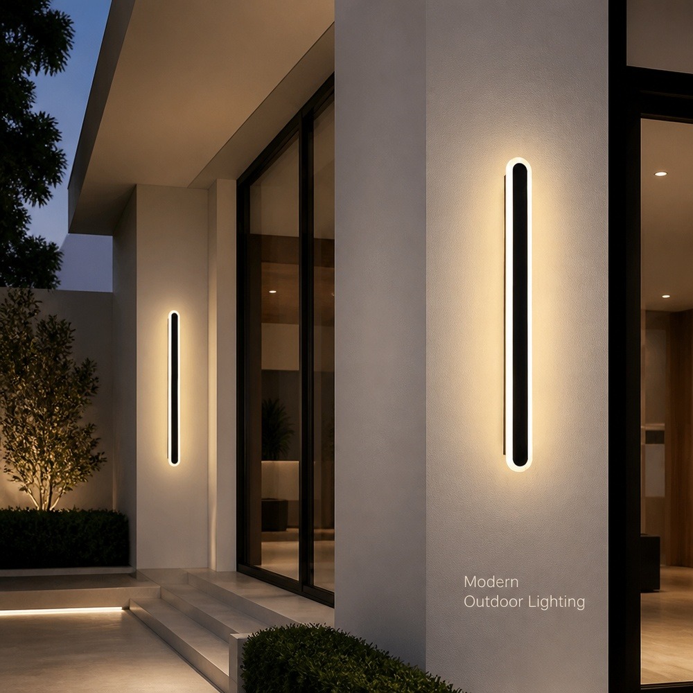 moderno à prova d'água IP65 LED externo Wall luminária para Villa Garden varanda Courtyard Exterior Wall Mounted Home luminária Decor