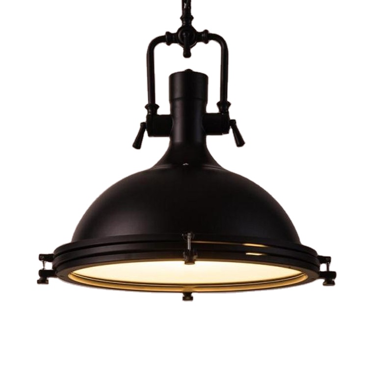 Loft industrial Robers preto Gold Silver Metal pendente