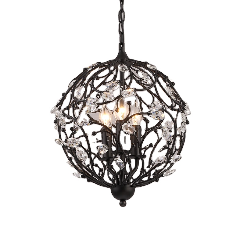vintage LED K9 cristal Branch teto pendente
