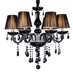 Fashion 6 luminárias preto K9 cristal luminária pendente lustre