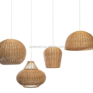 Wicker Dome Pendant Light