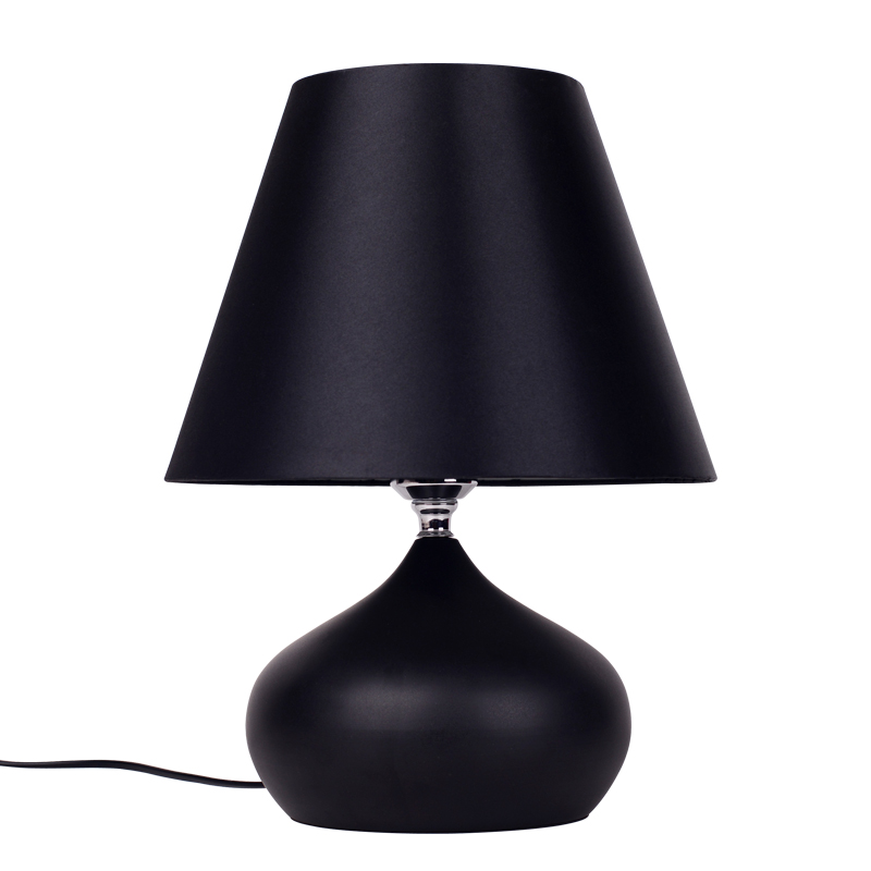 nórdico quarto Bedside lâmpada Mini preto abajur com Shade
