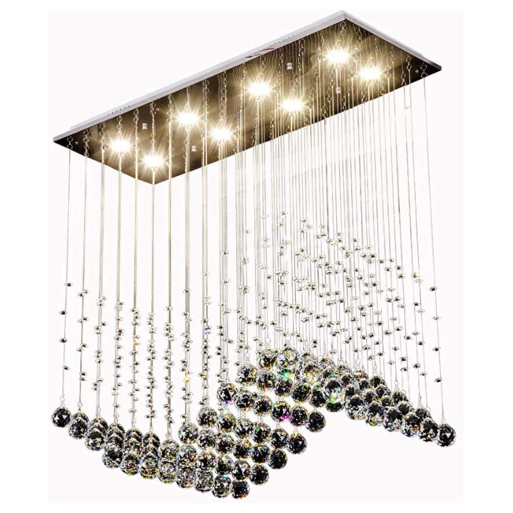 dimerizável LED Absolutely Stunning K9 cristal gota bar lustre iluminação 1320 Lumens